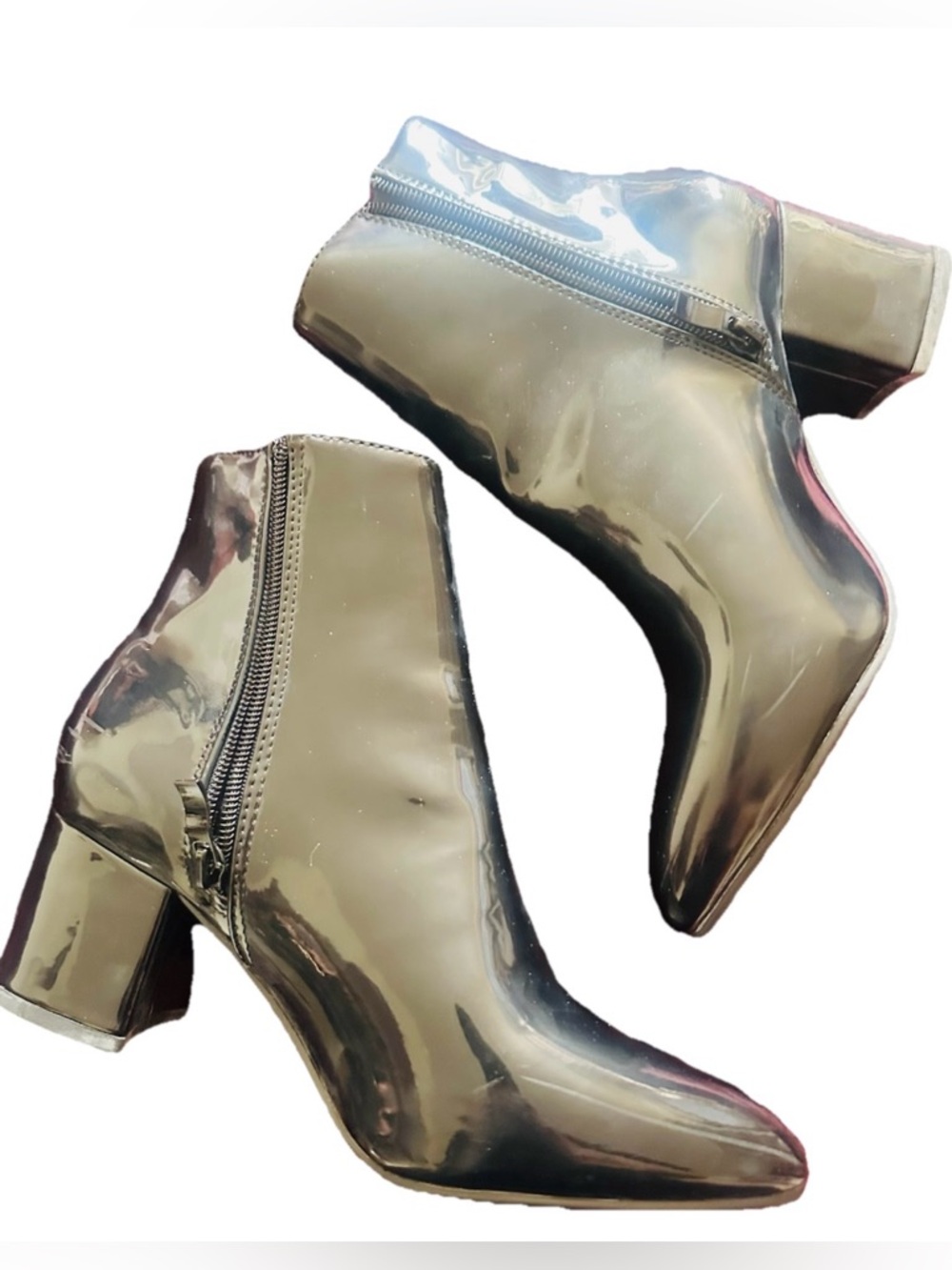 Moda Black Patent Ankle Boots - 6.5